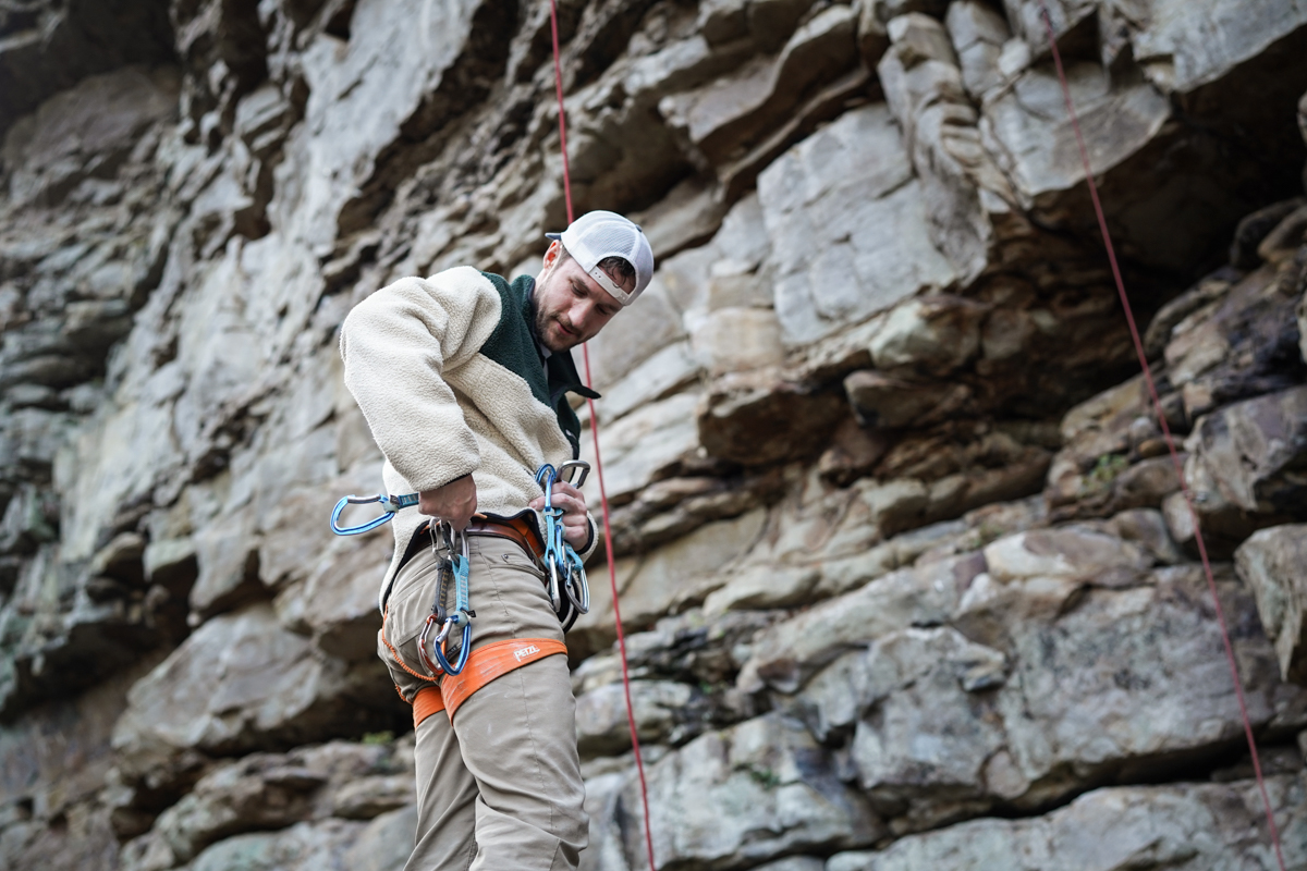 Climbing Quickdraws (racking up for a sport climb)